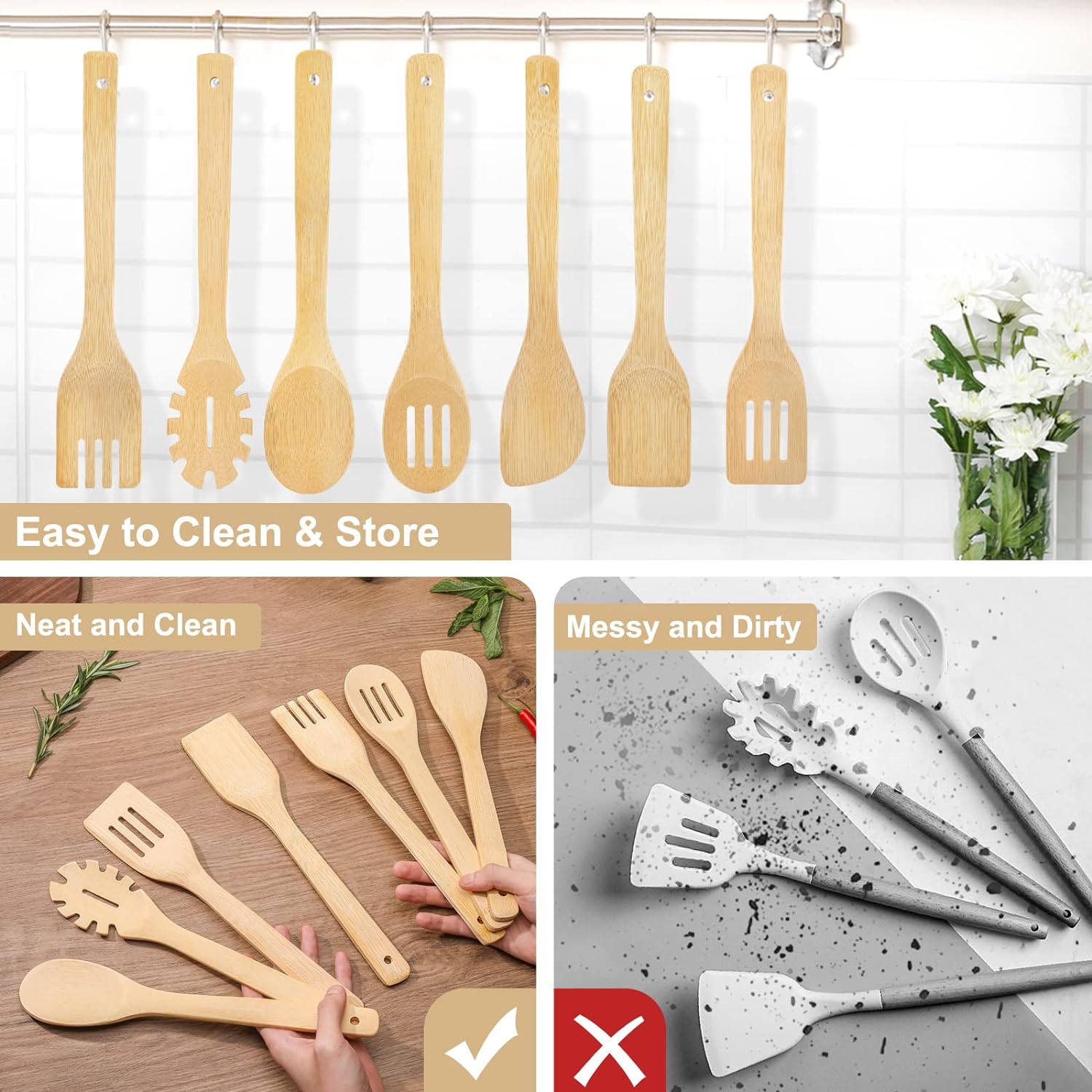 Eco-friendly Bamboo Cooking Utensils