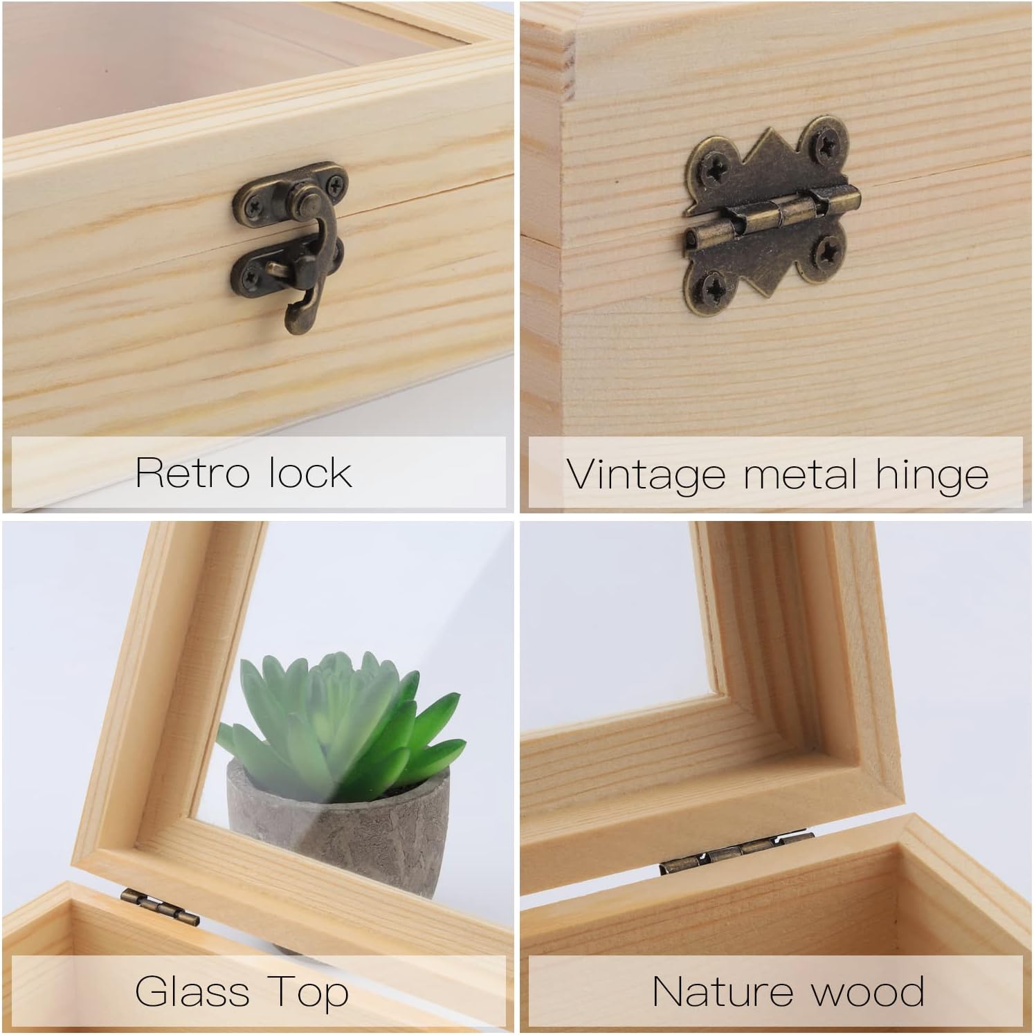 Unfinished Wooden Box with Hinged Lid - Image 2