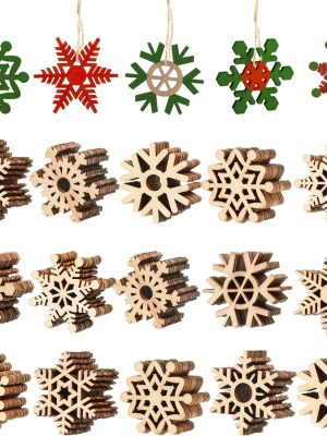 Unfinished Wooden Snowflakes Ornaments