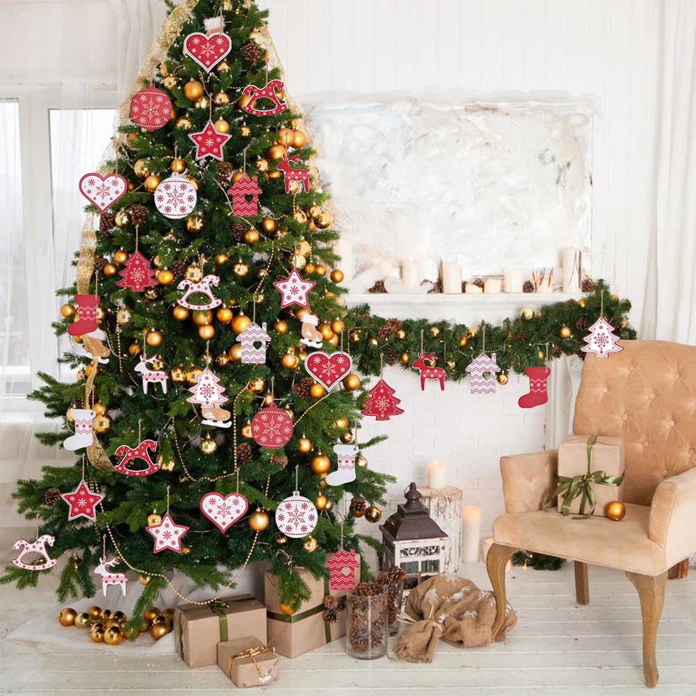 Wooden Christmas Ornaments Hanging Decorations - Image 5