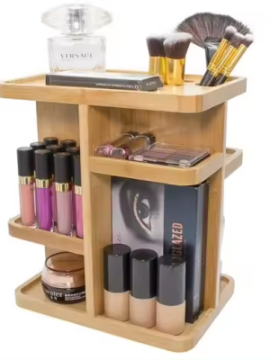Bathroom Countertop Storage Display Shelf Bamboo