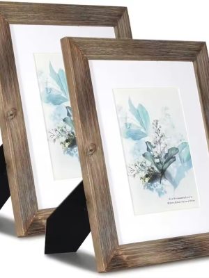 Hinged Picture Frame Folding Photo Frame Vertical and Horizontal in Distressed Farmhouse