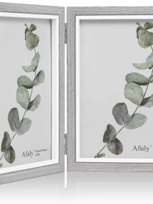 Photo Frame Definition Glass Stand Vertically on Desktop or Tabletop Black