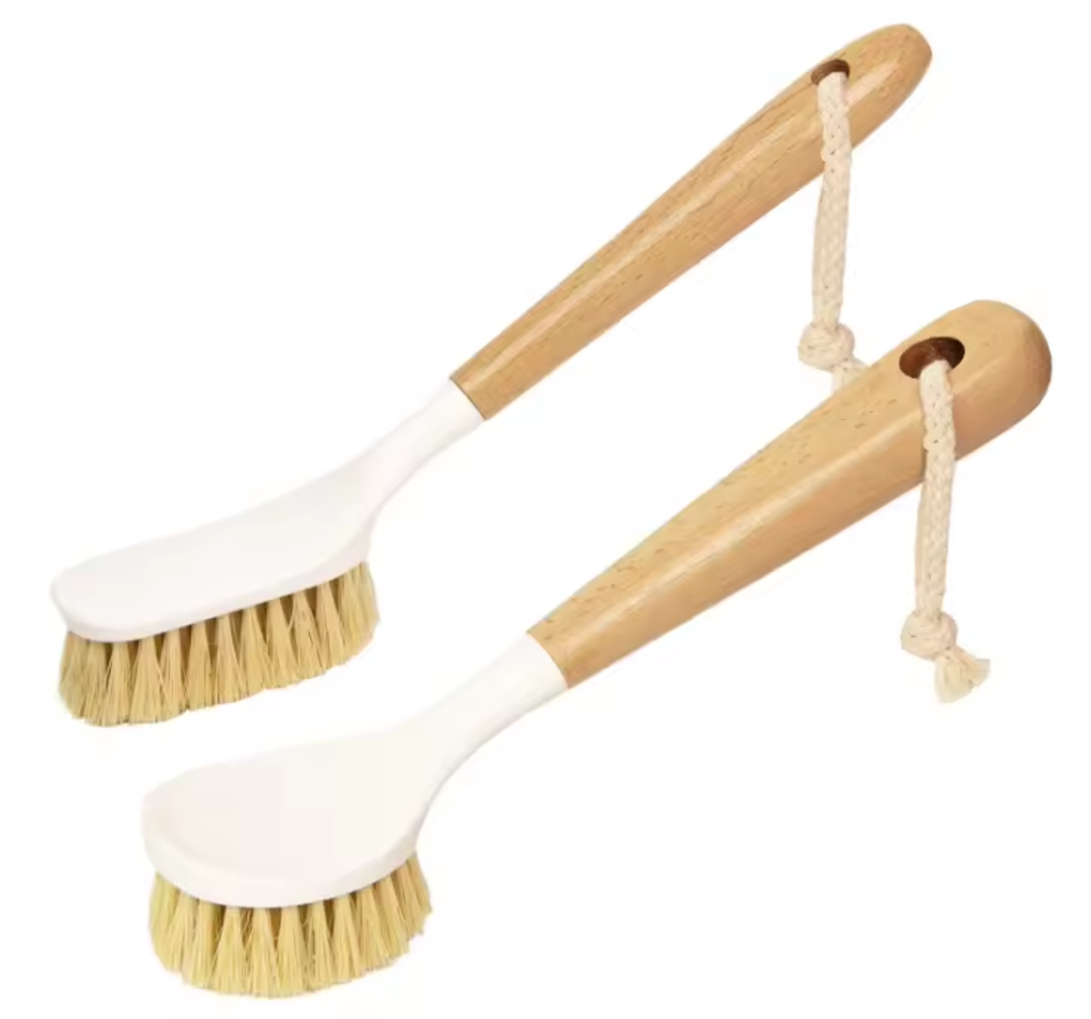 Bamboo Scrub Dish Brush Clean Pan Natural Bristles Palm Pot Brush With Ergonomic Handle For Kitchen Sink Cleaning