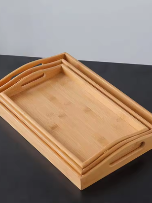 Wooden Serving Tray For Hotel And Restaurant Use In Rectangular Shape At Cheap Prices Available In Bulk Quantity