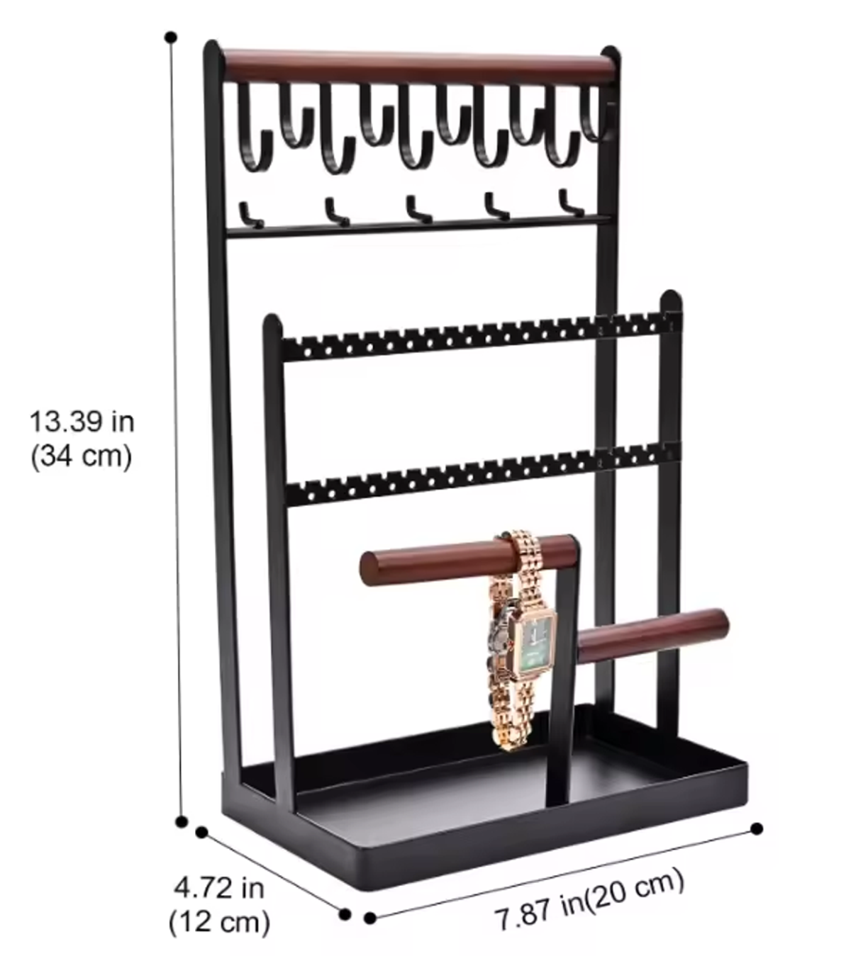 Wooden Display Jewelry Accessory Stand Jewelry Bracelet Holder Bangle Watch Necklace Storage Jewelry Box Organizer - Image 4