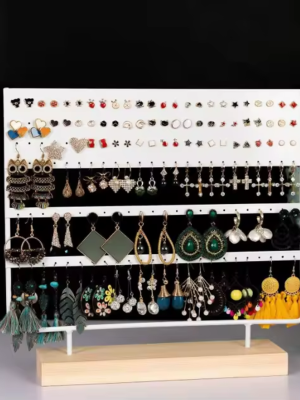 Rustic Jewelry Storage Rack (2) Rustic Jewelry Storage Rack Jewelry Holder Display For Stud Earring Bracelet Necklace Ring