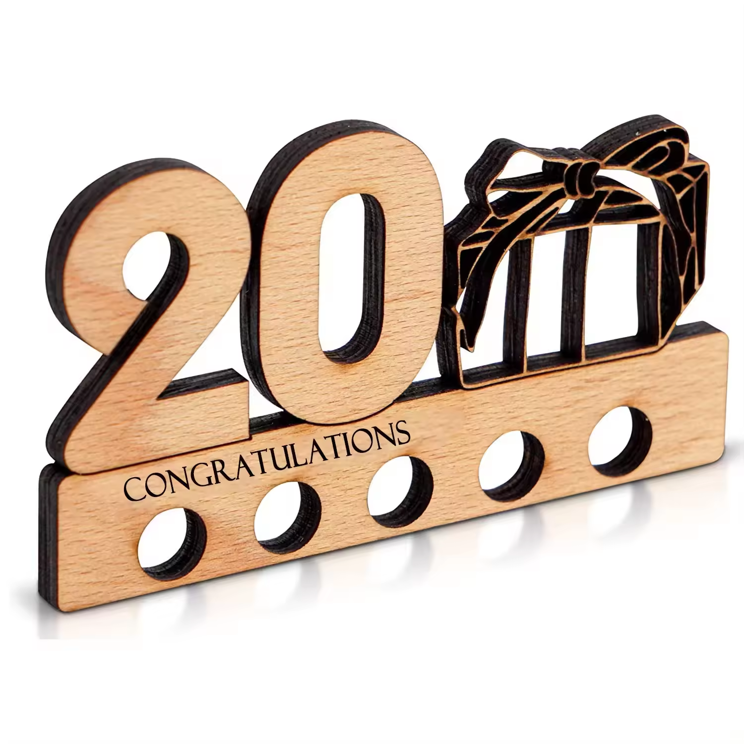 2024 Factory OEM ODM birthday table decoration atmosphere wood crafts tabletop