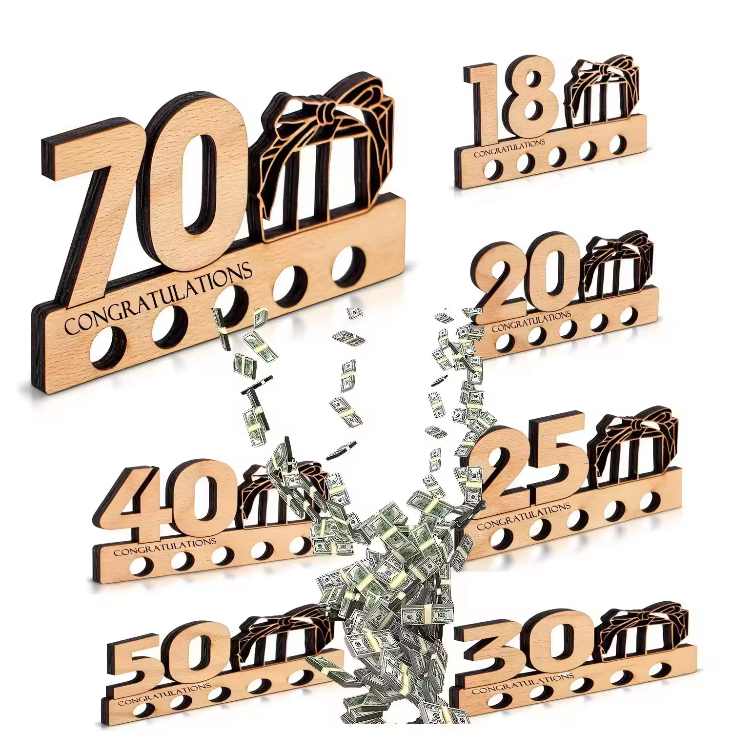 2024 Factory OEM ODM birthday table decoration atmosphere wood crafts tabletop - Image 6