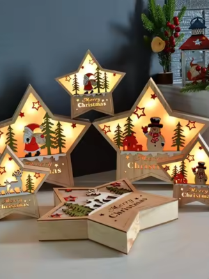 Wooden Stars Household Creative Ornament