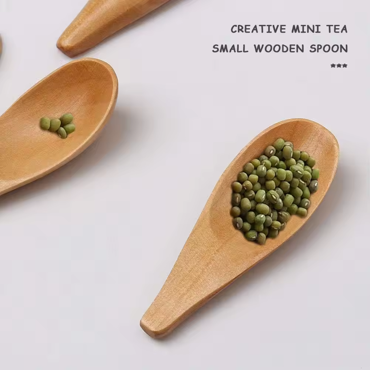 Wholesale Wood Coffee Scoops in Beech Measuring Spoons Set Ground Coffee Scoop 1/2 Tablespoon Tea Spoon - Image 6