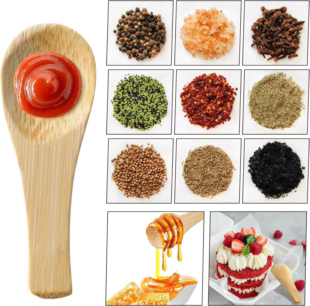 Wholesale Wood Coffee Scoops in Beech Measuring Spoons Set Ground Coffee Scoop 1/2 Tablespoon Tea Spoon - Image 4