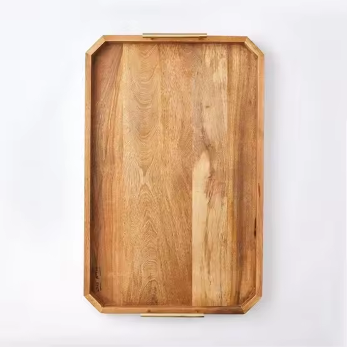 Eco Friendly Customized Restaurant Food Serving Tray Tea Fruit Plates Hotel Breakfast Bamboo Wooden Rolling Tray - Image 3