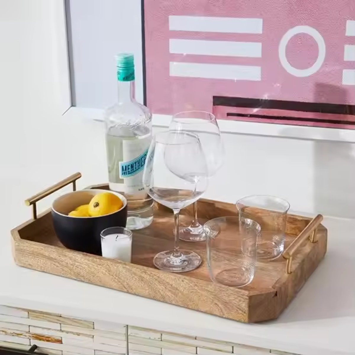 Eco Friendly Customized Restaurant Food Serving Tray Tea Fruit Plates Hotel Breakfast Bamboo Wooden Rolling Tray - Image 5