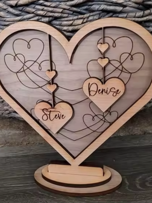Wooden Rotating Photo Frame Pet Commemorative Desktop Decoration Ornaments