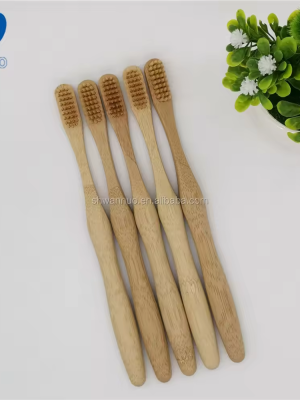 Wholesale 100% Biodegradable Eco Friendly Natural Bamboo Handle Hotel Bamboo Toothbrush