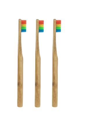 Eco- friendly Charcoal Bristles OEM Bamboo Toothbrush with Customized Packing and Logo