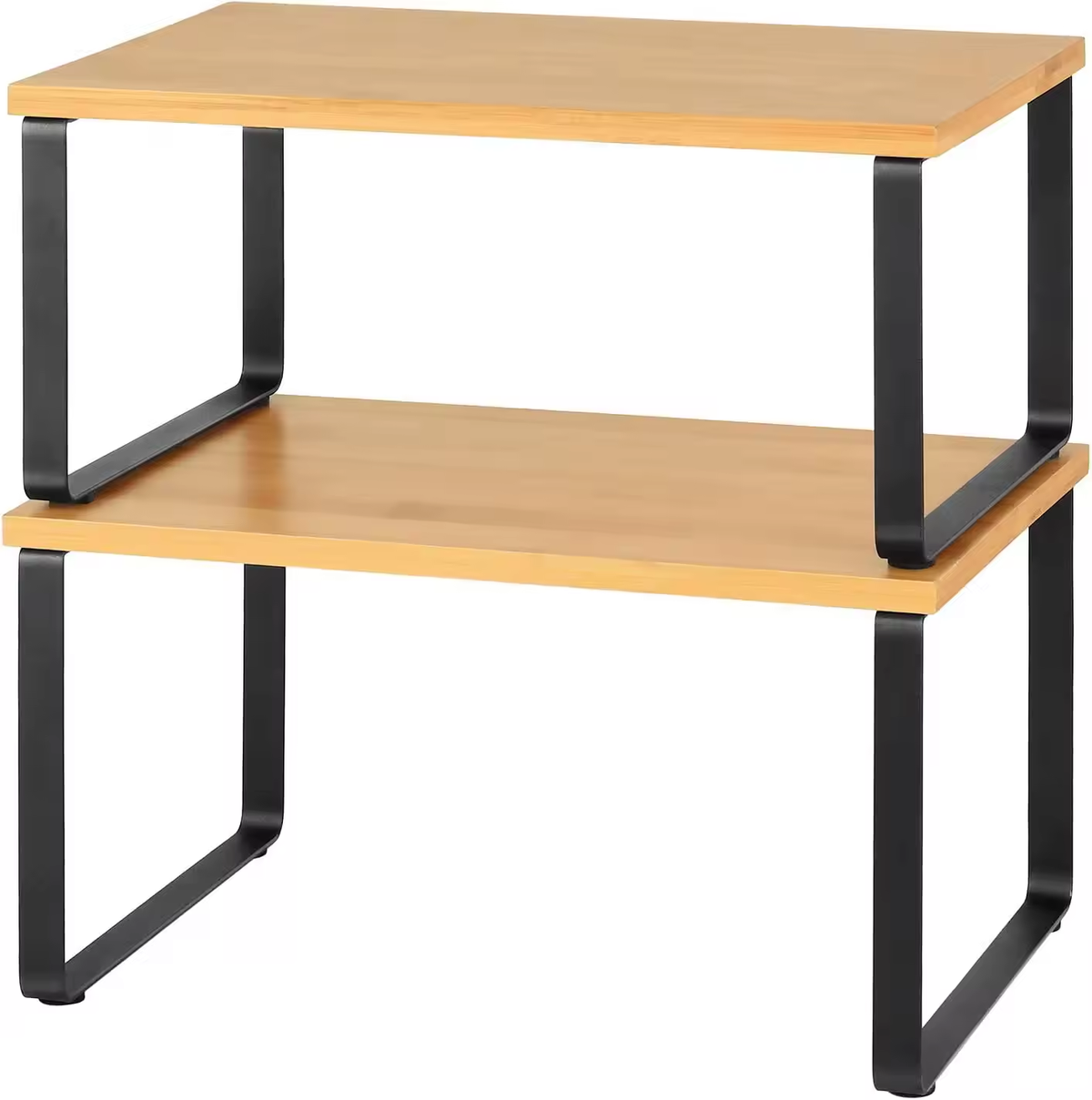 Custom Wooden 2 tiers Desktop Storage Rack Cosmetic Shelf Display Standing Rack for Office Bedroom Bathroom Counter Kitchen