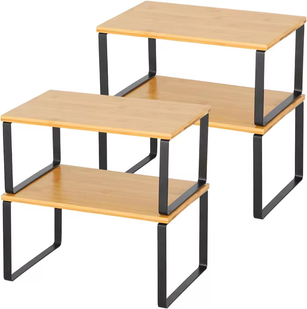Custom Wooden 2 tiers Desktop Storage Rack Cosmetic Shelf Display Standing Rack for Office Bedroom Bathroom Counter Kitchen - Image 2