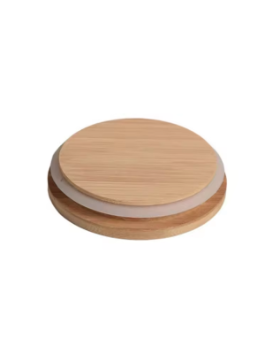 Custom Logo Bamboo Wood Lid (1) Wanuocraft Eco friendly Kitchen Accessory Custom Logo Bamboo Wood Lid For Glass Candle Jar