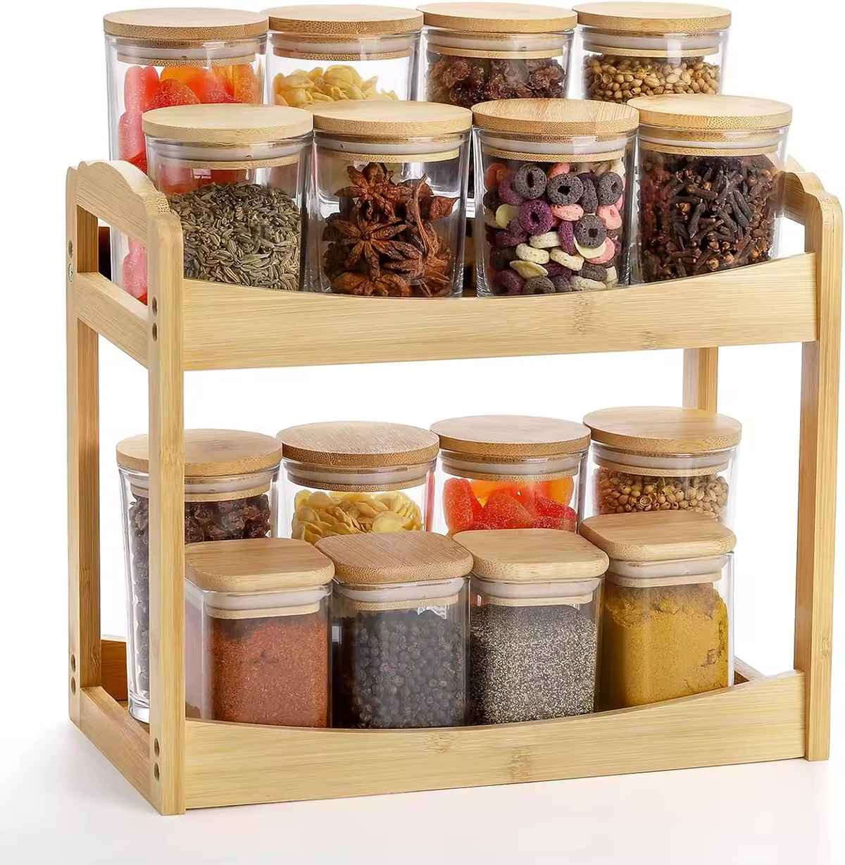 Desktop Storage Rack Bamboo wood Fruit Rack