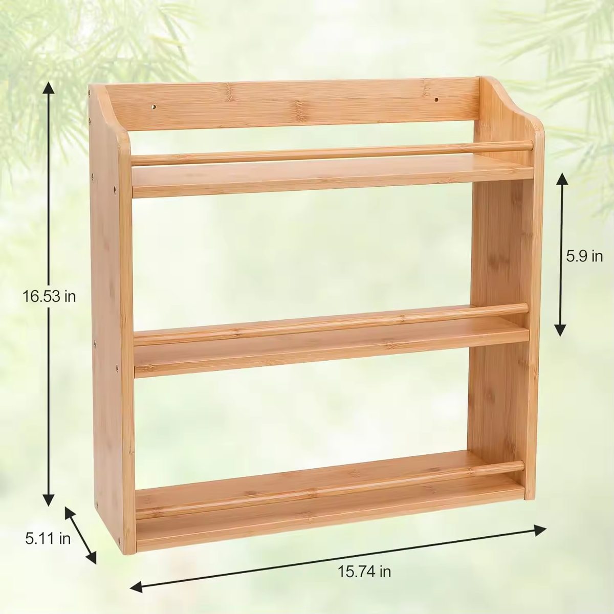 3-Tier Bamboo Countertop Storage Rack product view 2