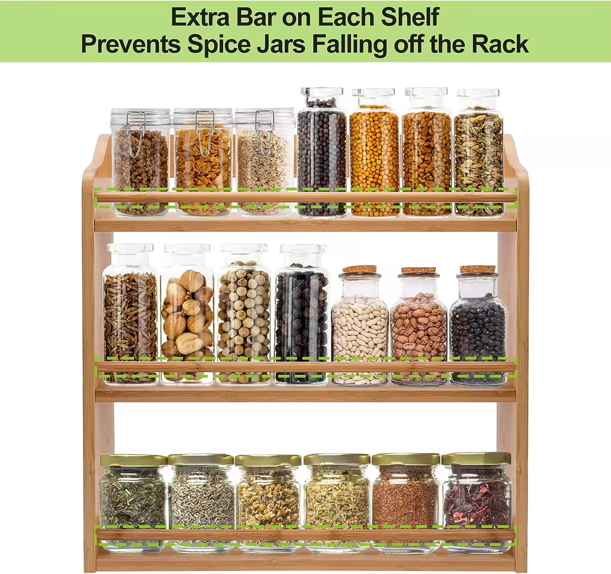 3-Tier Bamboo Countertop Storage Rack product view 5