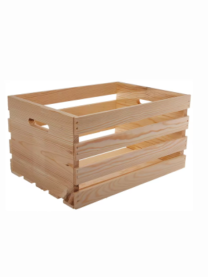 Natural pine wooden nesting crate set