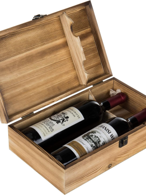Wooden Box For Wine (6) Two Bottles Gift Wine Box Wooden Accept Customized