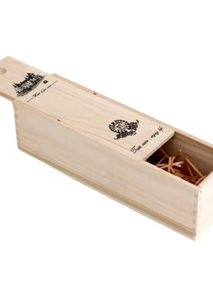 custom Size Gift Boxes (1) Customized Size Wooden Box For One Wine Bottle